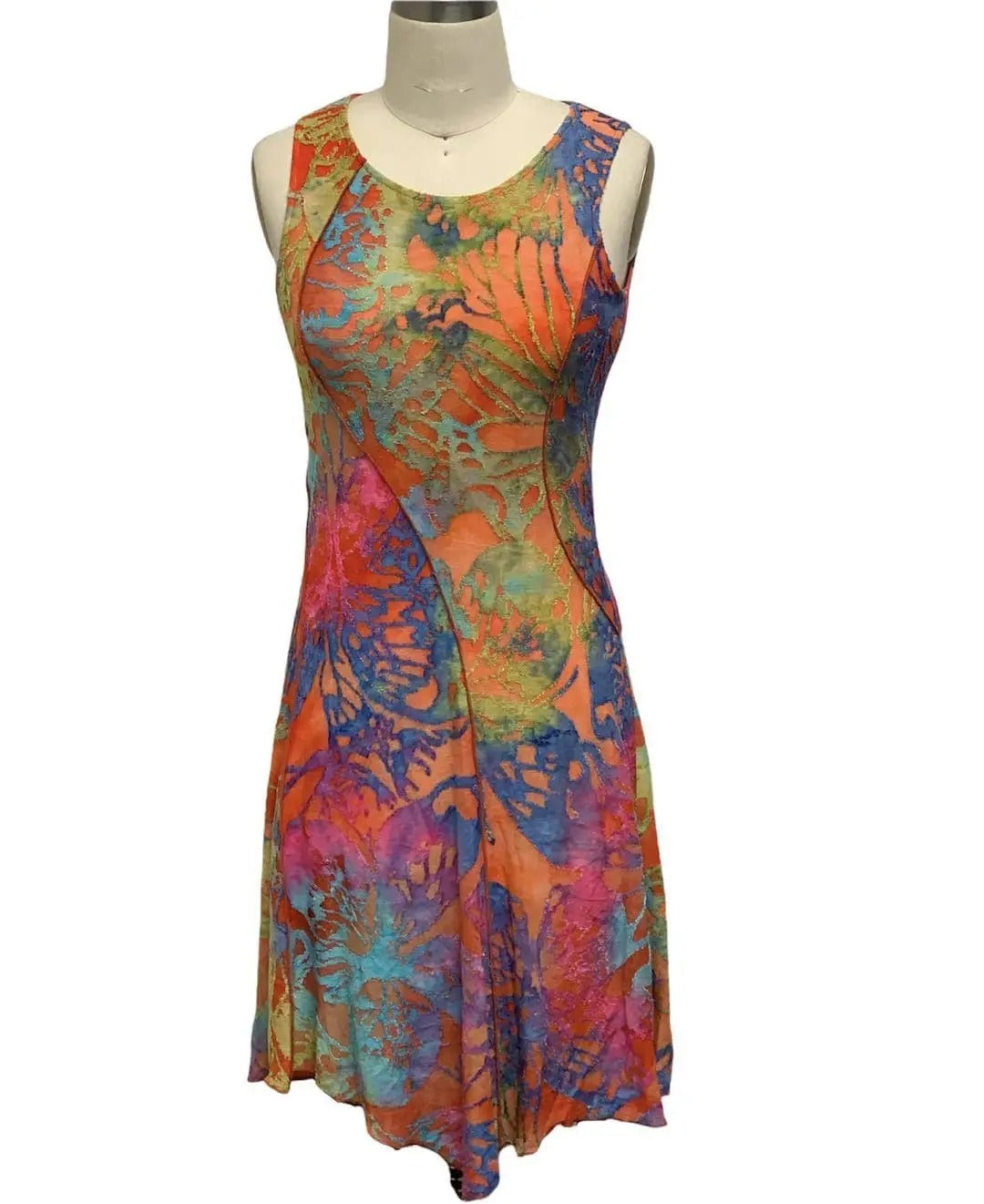 Women's Colorful Abstract Print A-Line Dress