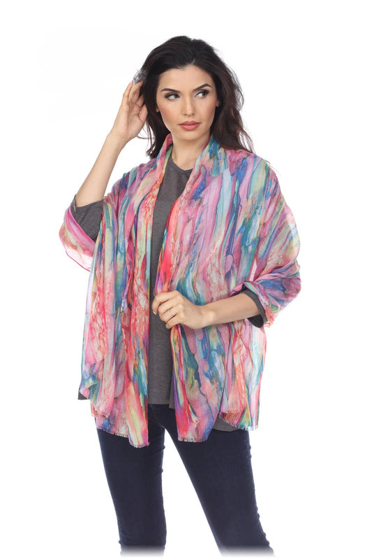Vibrant Brushstroke Shawl - Kamana