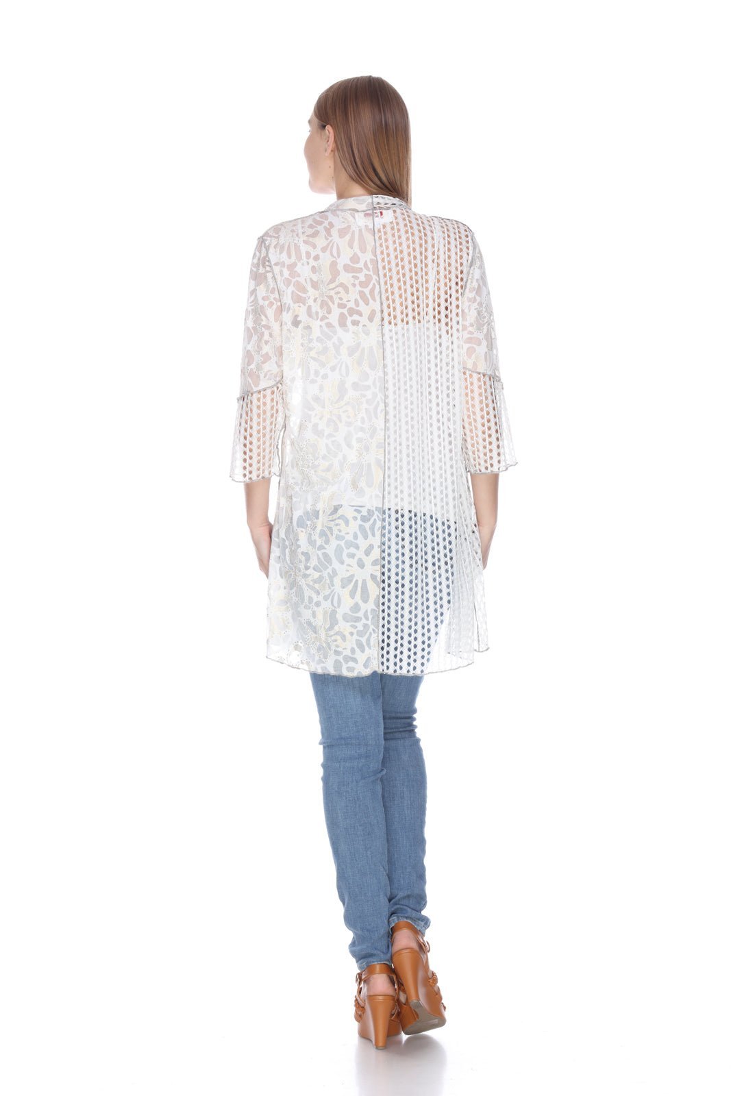 Classic Charm Lace-Accent Cardigan - Kamana
