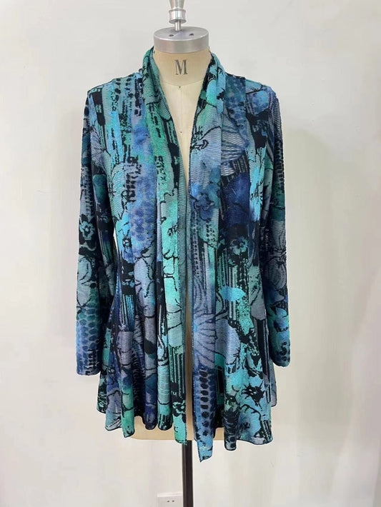 Multi Patch teal blue polka burnout - Kamana