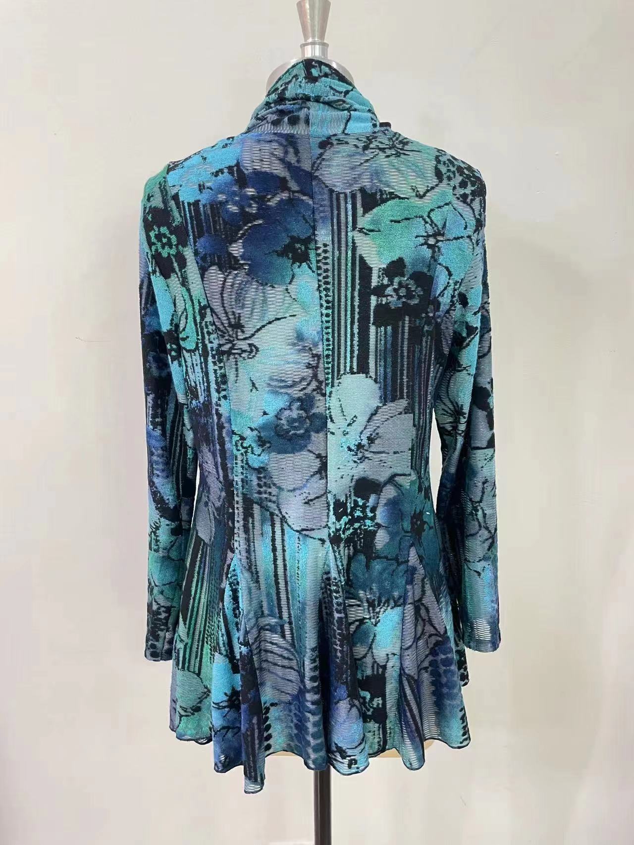 Multi Patch teal blue polka burnout - Kamana