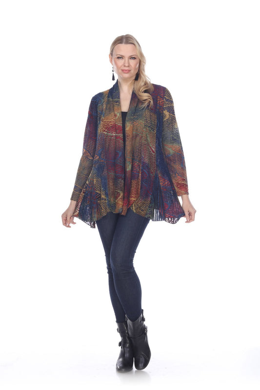 Light Weight Multi Patch Razor Print Cardigan - Kamana Clothing