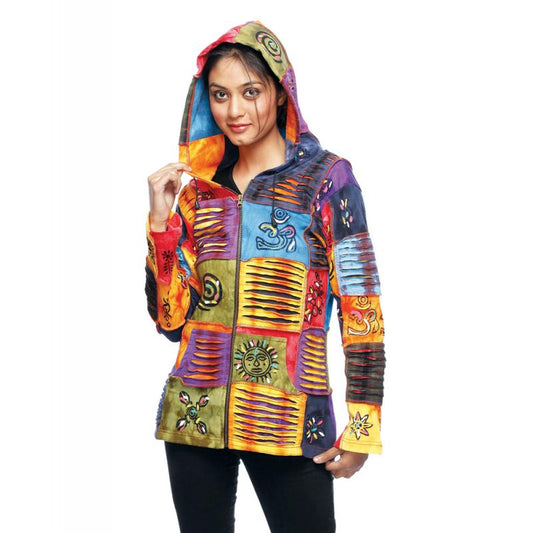 Handmade Rainbow Boho Razor Cut Jacket - Kamana