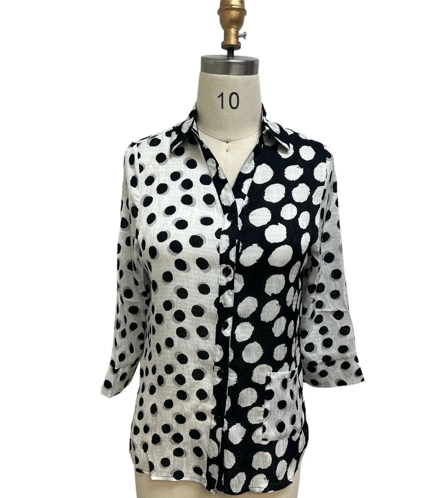 Women's Polka Dot Button-Front Cardigan