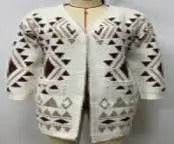 Women's Geometric Patterned Button-Front Cardigan
