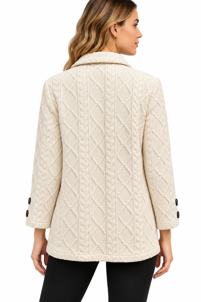 Women's abstract collar 5 button single Jacket
