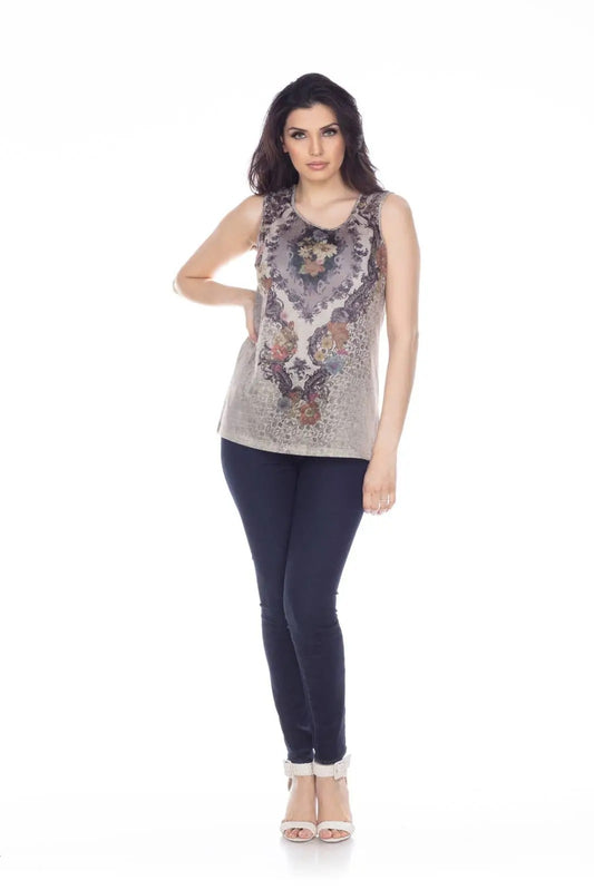 Women's Ornate Floral Print Tank Top