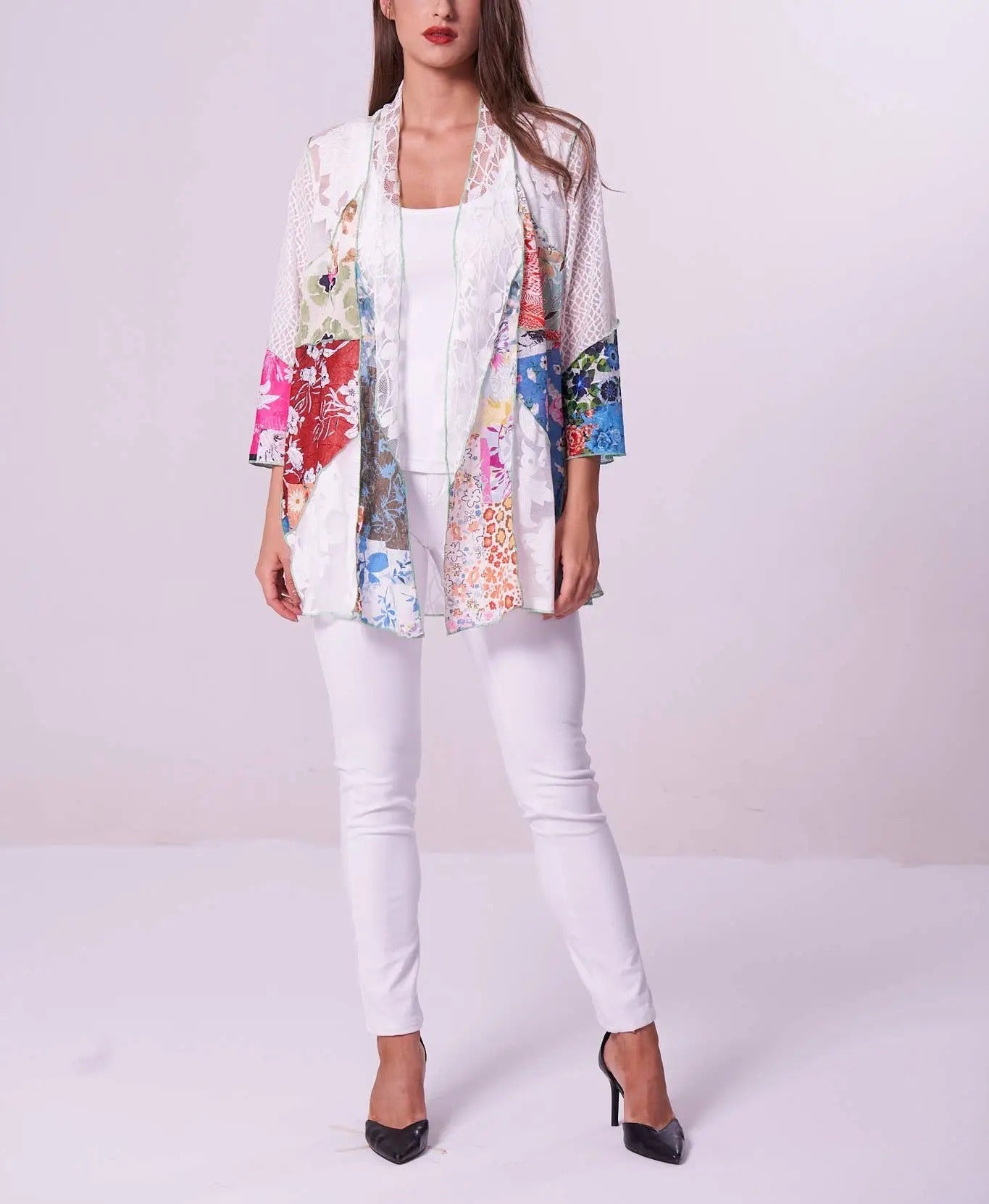 Women's Floral Patchwork Lace Cardigan