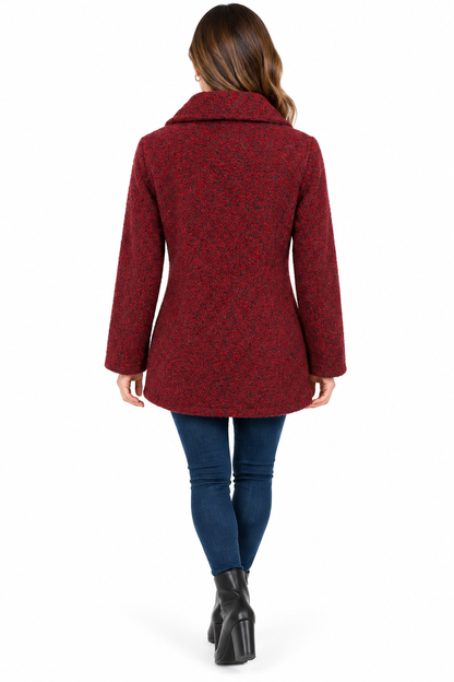 Women's Collar Three Button Plaid Holidays Jacket
