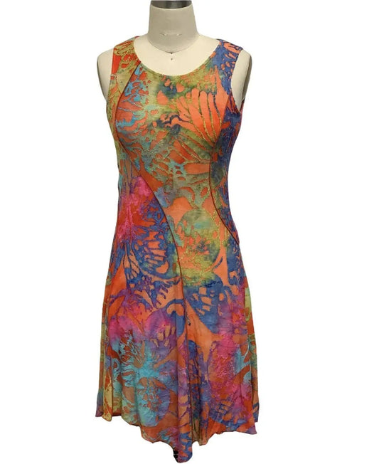 Women's Colorful Abstract Print A-Line Dress