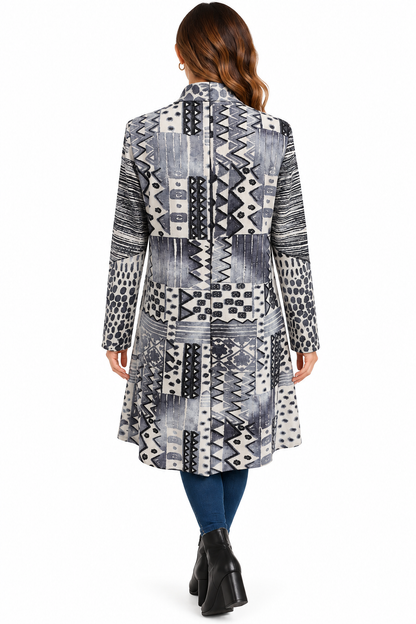 Women's Black and white Grey burnout cardigan