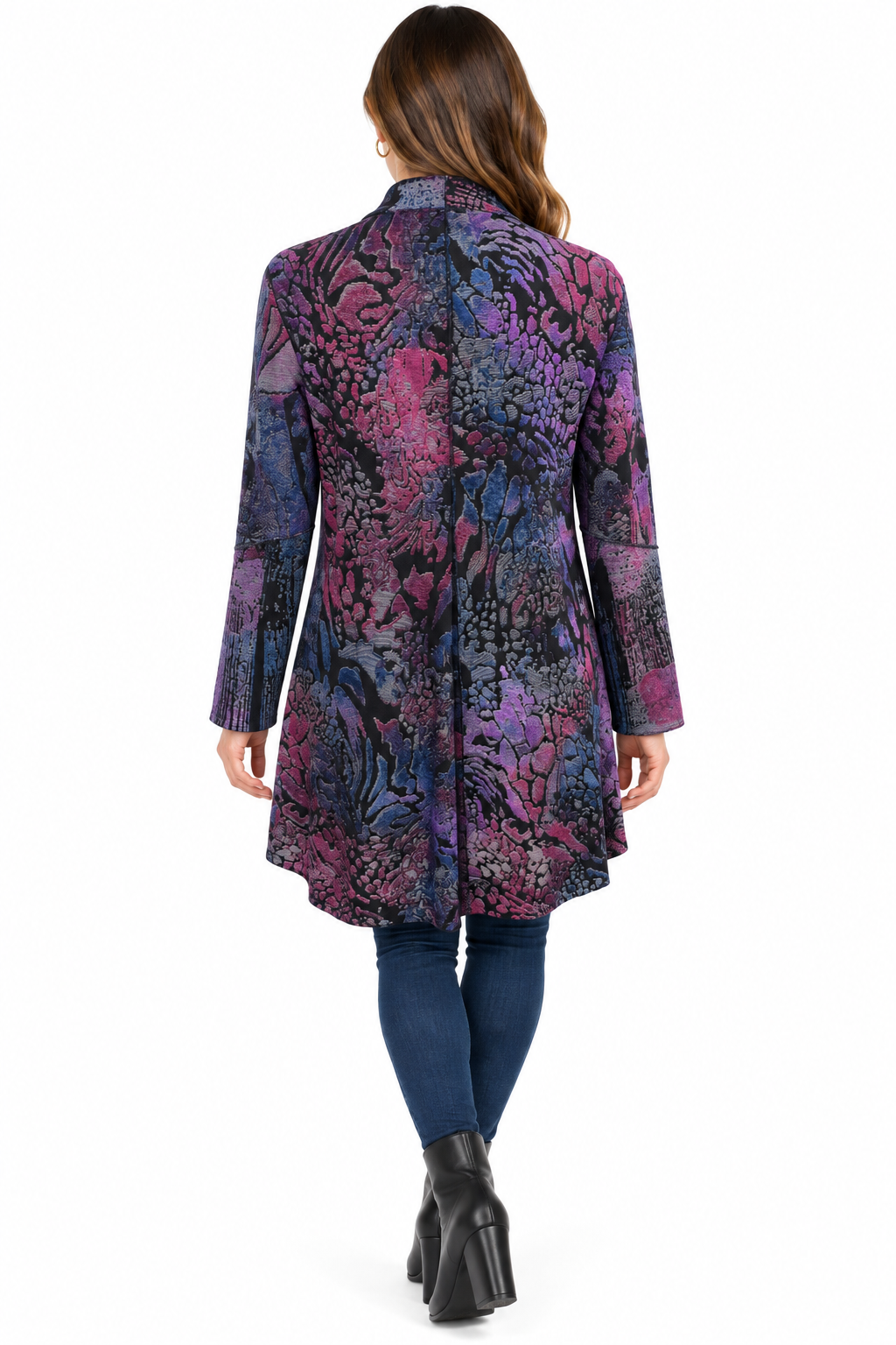 Women's Purple burnout California open cardigan