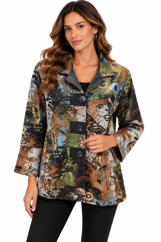 Cotton Suede Jungle Beauty holidays Jacket