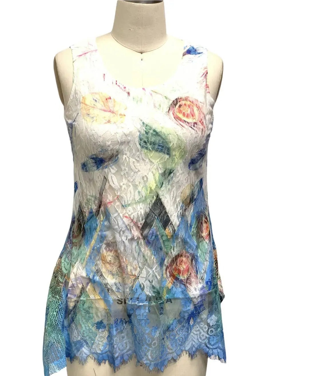 Women's Floral Lace Sleeveless Dress