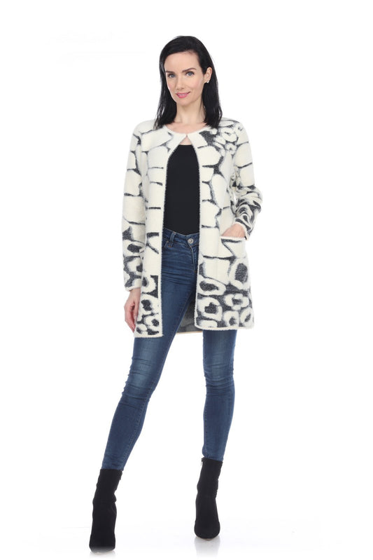Marble Open Front Sweater - Kamana Clothing