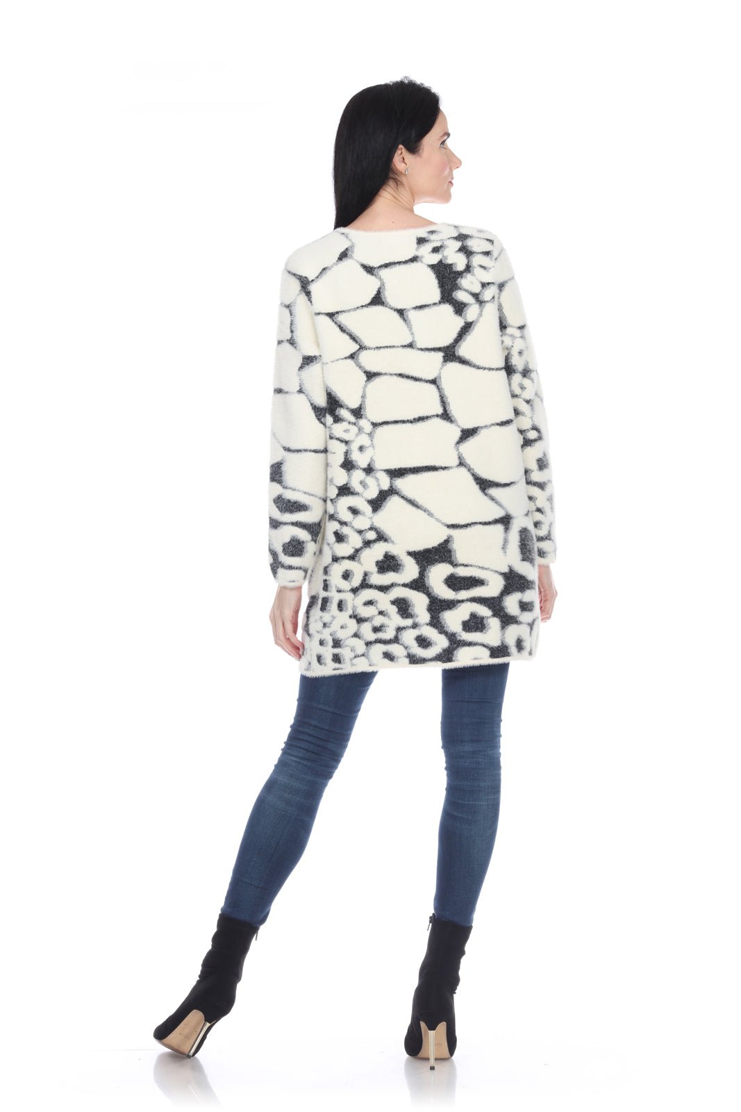 Marble Open Front Sweater - Kamana Clothing